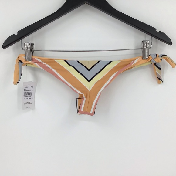RVCA NWT Horizon Striped Reversible Cheeky Bikini Bottom, XS - Picture 10 of 16